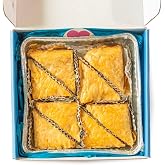 Bakluva 8-Piece Baklava Pastry Dessert Gift Box - (8) Large 2.3 oz (66 gram) Pieces - Perfect for Gifts, Parties, and More