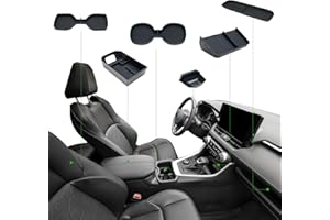 ELECFRESH 6PCS Center Console Organizer Tray for 2025 2024-2019 Toyota RAV4 Accessories, Armrest Storage Box, Driver Storage Drawer, Passenger Storage Mat Console Cup Holder Inserts for Toyota RAV4