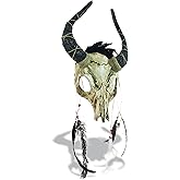 Attitude Studio Yak Skull Mask- Devilish Animal Skull Mask Costume Accessory for Halloween, Cosplay, or Fantasy Themed Parties, Realistic Full Face Masquerade Mask Masquerade Mask - Ivory