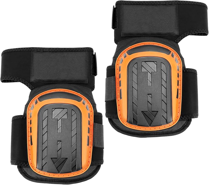 QWORK Adjustable Knee Pads for Work Gardening Men Women Comfort Padding