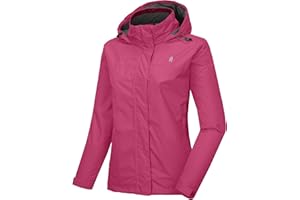 Little Donkey Andy Women’s Waterproof Rain Jacket Lightweight Outdoor Windbreaker Rain Coat Shell for Hiking, Travel