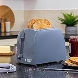 Russell Hobbs Textures 2 Slice Toaster Extra Wide Slots Grey view 5