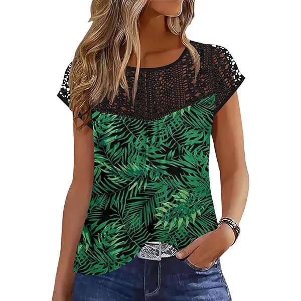 ETCYY Womens Summer Tops 2025 Trendy Casual Spring Striped