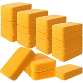 24 Pcs Large Grout Sponge, 7.6x5.3x1.9 in Car Wash Sponge for Car, Floors | Large Cleaning Sponges Bulk, Yellow Reusable Grout Sponge Super Absorbent Non-Scratch Car Wash Sponges for Car, Floors, Clean