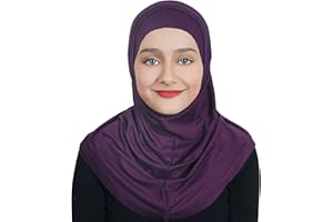 AL AMIRA Girl's Hijab Cotton 1 piece Amira Headscarf Cotton one Pcs Hijab