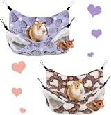 Dacitiery 2 Pack Double Layer Pet Cage Hammock 29x29cm Small Animals view 1