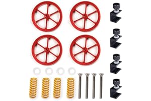 SAPLUSREPRAP 5Aplusreprap Heatbed Leveling 4Pcs Aluminum Hand Twist Leveling Nut with 4Pcs Hot Bed Die Springs for Ender 3/Ender 3 Pro, Ender 5/Ender 5 Plus/Ender 5 Pro, CR-10, CR10S/CR 10S Pro 3D Printer