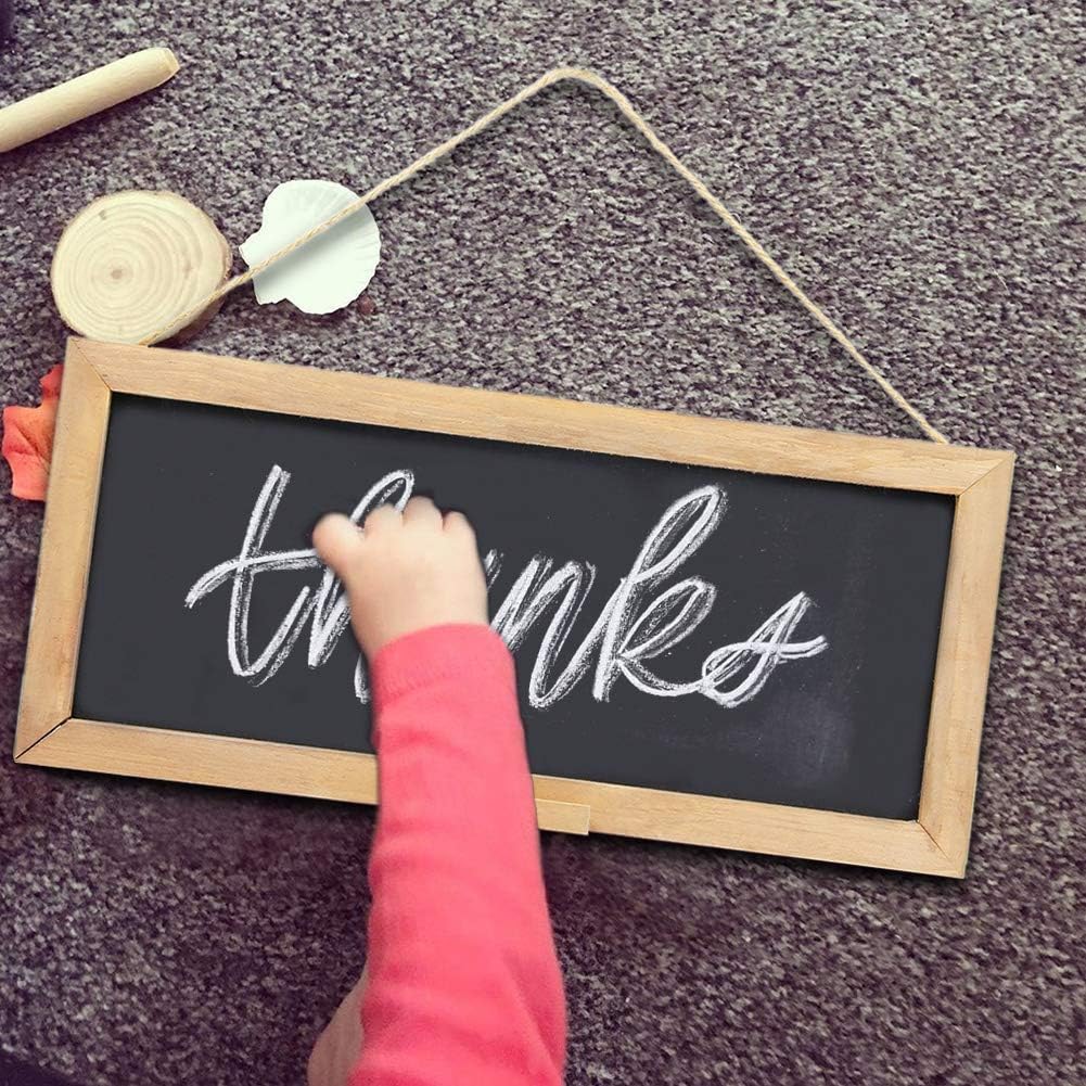 SAND MINE 2 Pack Vintage Framed Chalkboard Sign with Hanging String, Decorative Chalk Board, Decorative Farmhouse Chalkboard, Erasable Message Board, Hanging Chalkboard Sign: Home & Kitchen