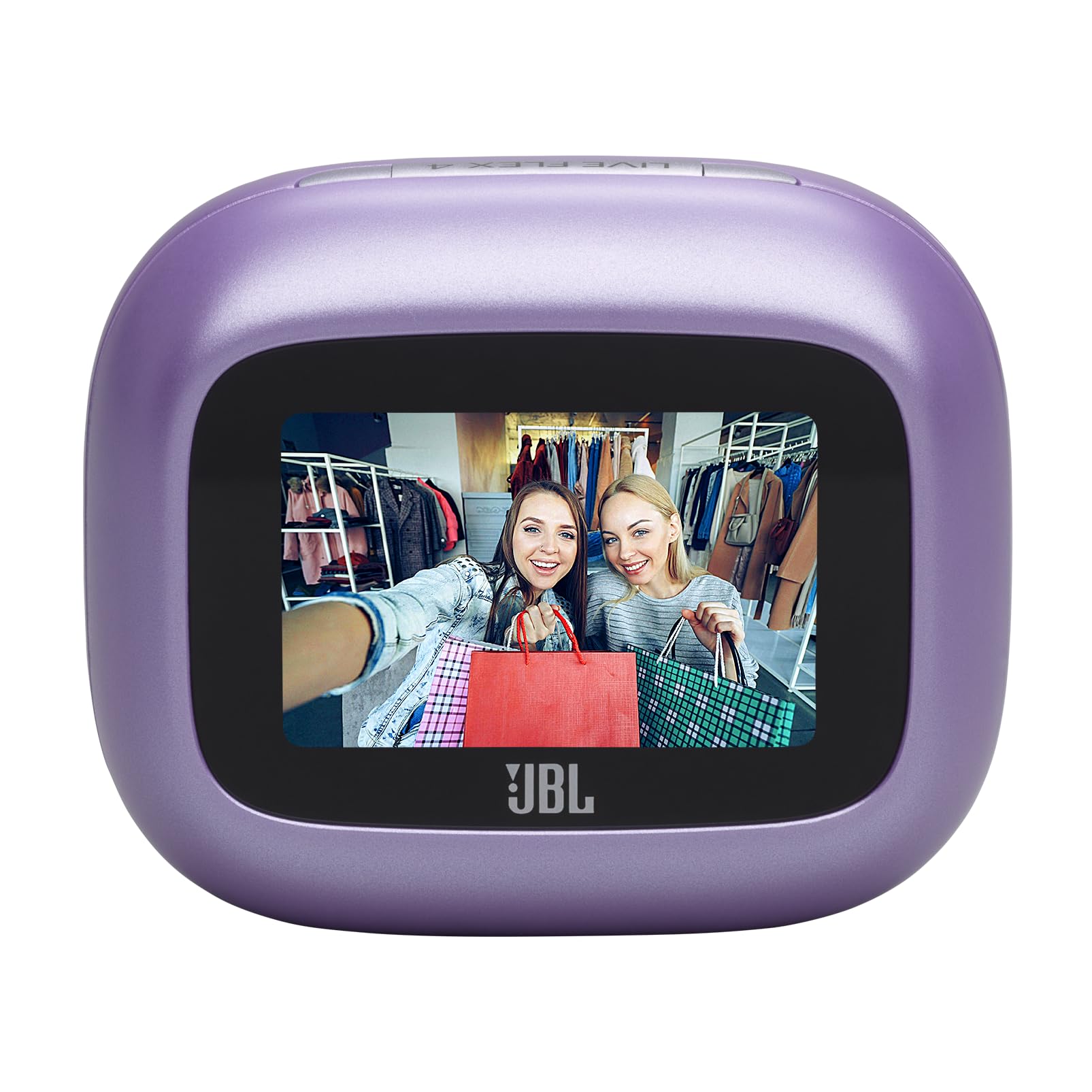 JBL Live Flex 4, Kabellose Noise-Cancelling-Ohrhörer, Hi-Res Audio, Smart Charging Case, Bluetooth, 50 Std. Akkulaufzeit, IP54 wasserdicht, Lila 7