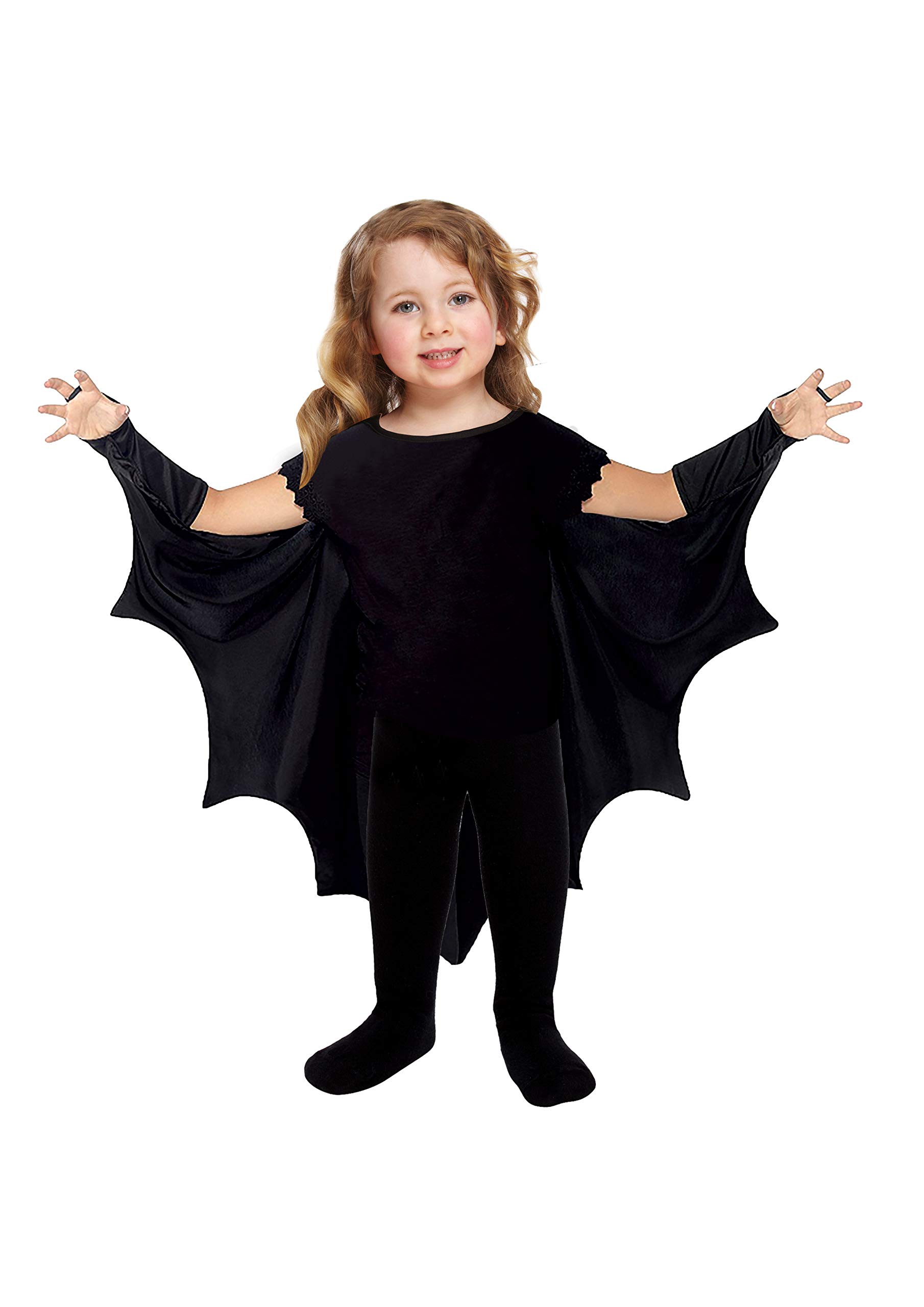 HENBRANDT Toddler’s Bat Cape Costume Accessory for Kids Scary Fancy Dress Outfit Vampire Bat Wings Witch Cape Toddler Size Age 3 Halloween Fancy Dress for Boys and Girls