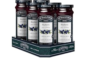 St. Dalfour Blueberry Fruit Spread - 10oz - 100% from Fruit, No Artificial Ingredients, Non-GMO, No Cane Sugars, All Natural - Pack of 6