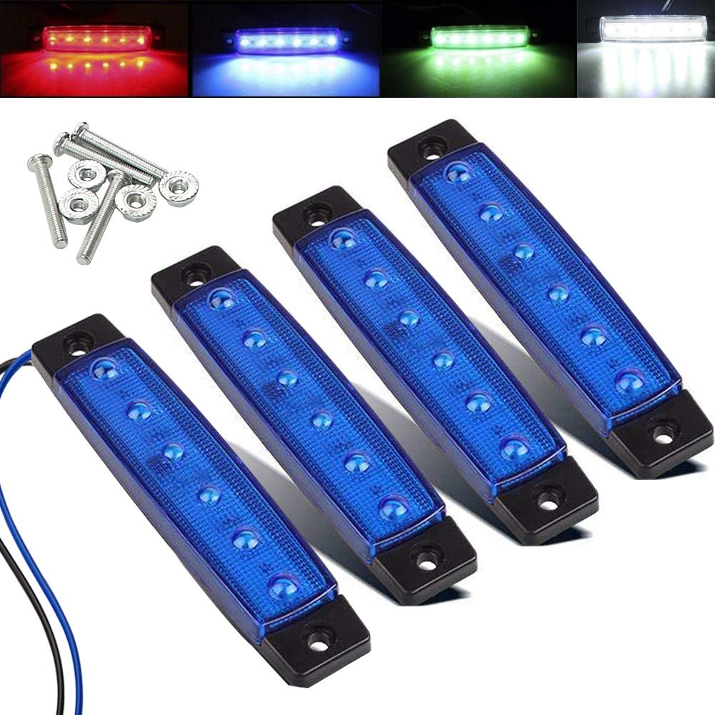 2 Luci Laterali LED Per Rimorchio E Camion – Multicolore (Bianco, Arancione, Rosso), 12-24V, Impermeabili IP66/68, Dimensioni 128 Mm - 4