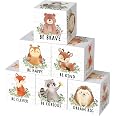 Vertintong 6 Pcs Woodland Nursery Decor Blocks - 1.6 Inch Inspirational Animal Wooden Decor, Bear, Raccoon, Fox, For Shelf Or Table - View #11