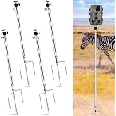 Relaxweex Trail Game Camera Stand Game Camera Stake Mount | Thick Foldable Stainless Steel, 360&deg; Adjustable, 1/4"-20 Thread, Camera T Post Ground Holder for Hunting Deer Night Fishing