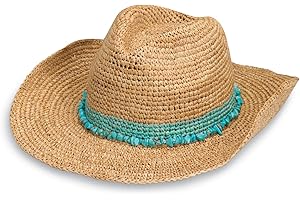 Wallaroo Hat Company Women’s Tahiti Cowboy Sun Hat – Raffia, Modern Cowboy, Designed in Australia.