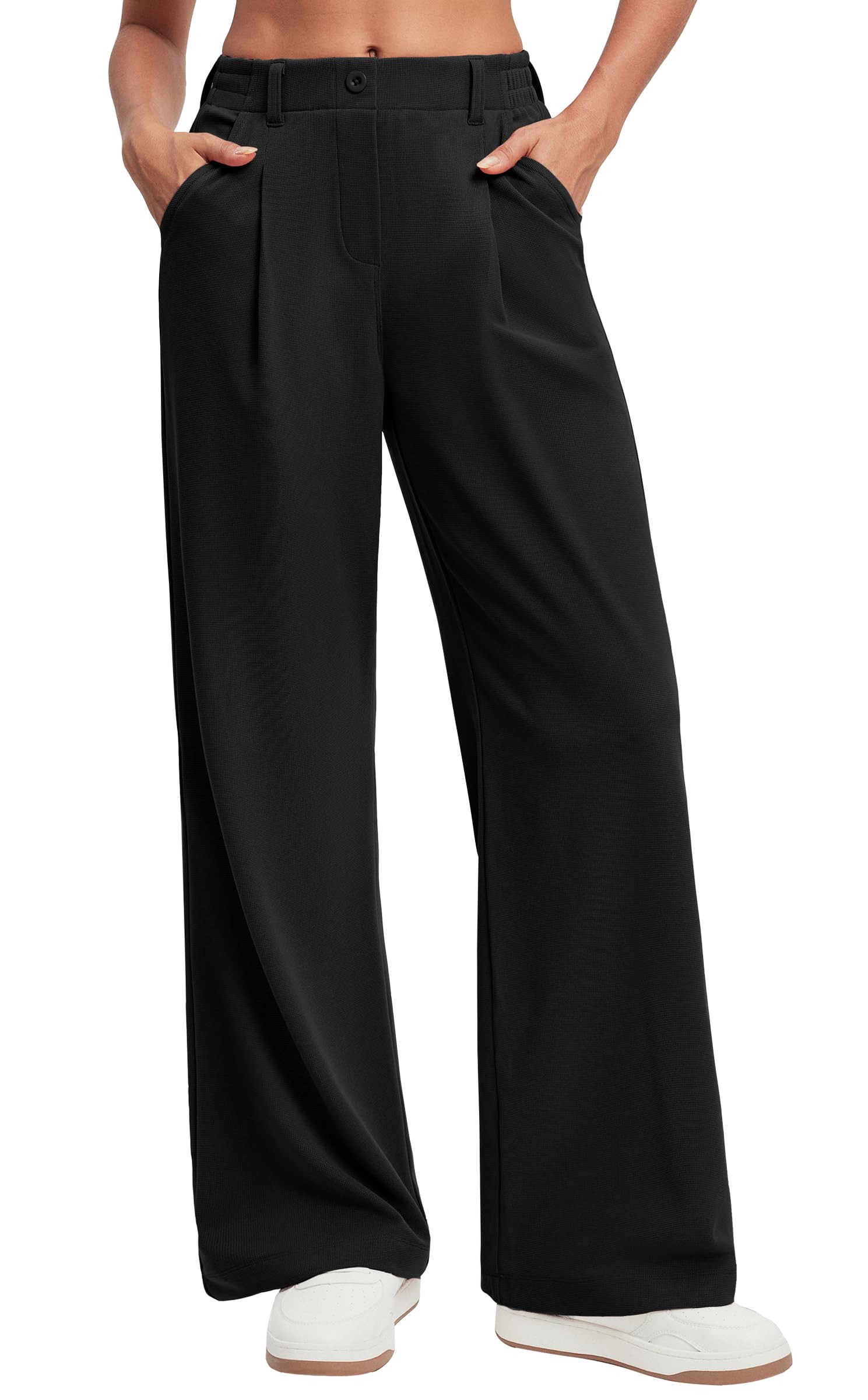 Ewedoos Wide Leg Pants Woman Stretchy Work Dress