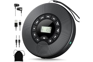 GENERIC M-Amazup CD Player Portable, Rechargeable Portable CD Players for Home, Built-in Speakers and Headphones Supports CD,U Disk,AUX,A-B Repeat,LCD Display,10 Speeds,Anti Skip, for Home,Car C-01