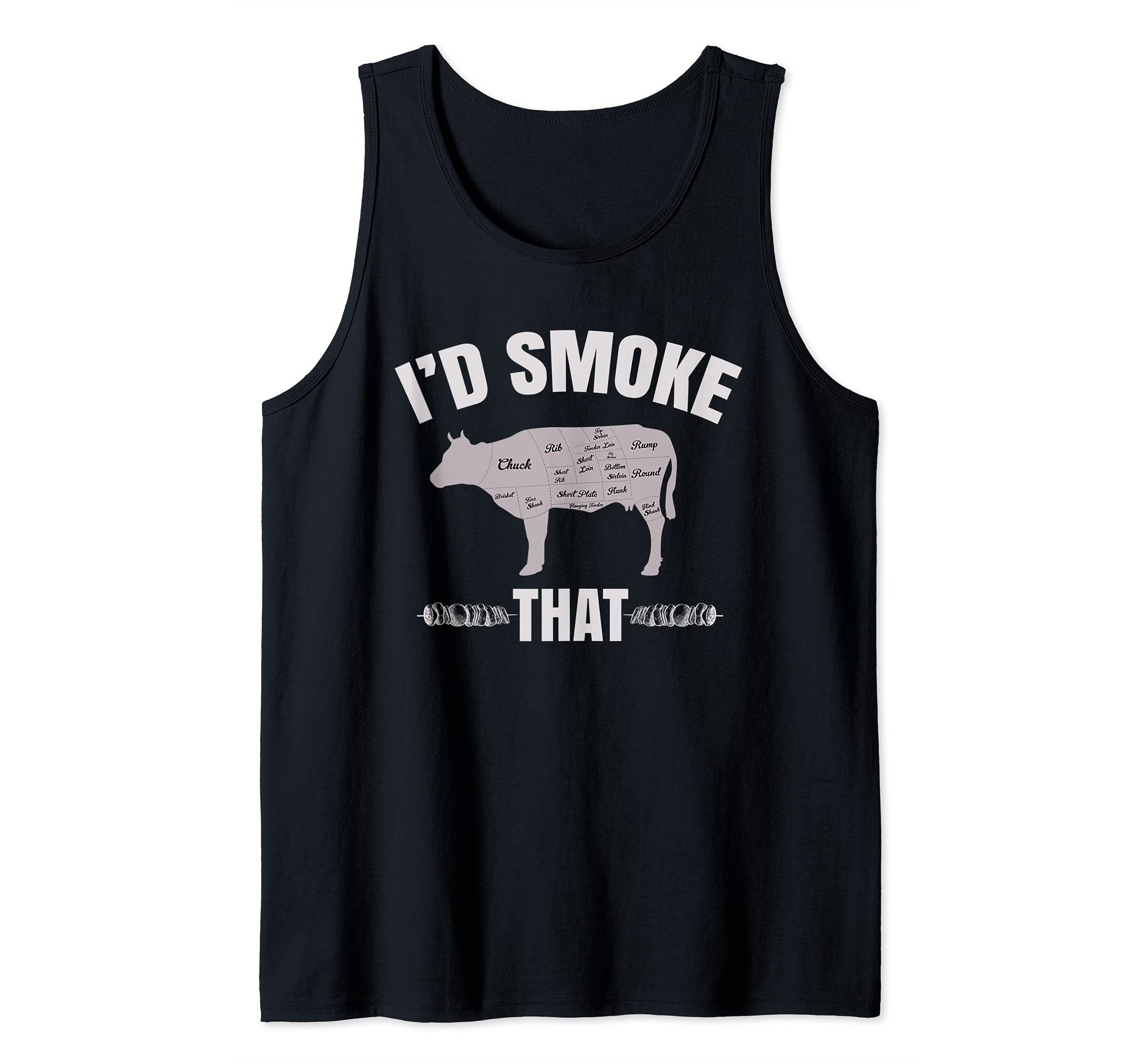 Id Smoke That Funny BBQ Chef Smoked Meat Grilling Barbecue Tank Top
