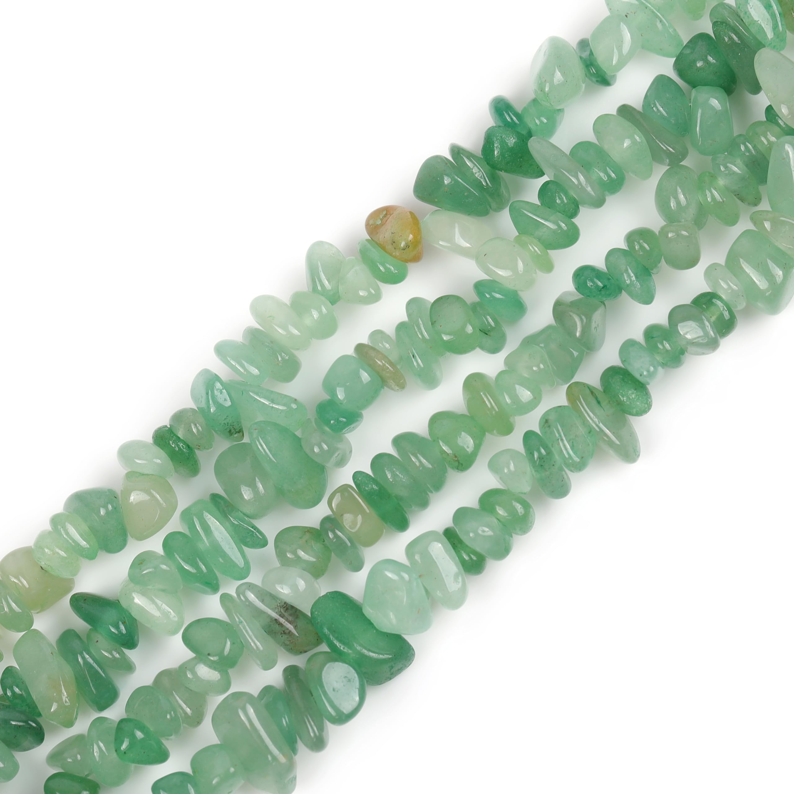 GEM-Inside Green Aventurine Chips 5-8mm Gemstone Semi Precious for Jewellery Making 34" per Strand — image 1