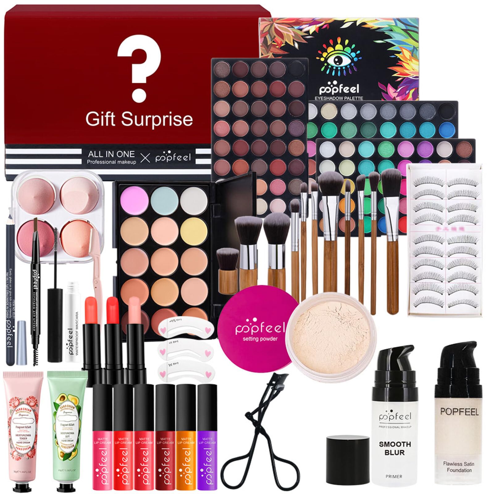 CHSEEO All-in-One Makeup Gift Set Pro Make Up Palette With Storage Bag Essential Cosmetic Starter Kit Lip Gloss Blush Concealer Eyeshadow Palette Makeup Kit for Women and Teenage Girls #6