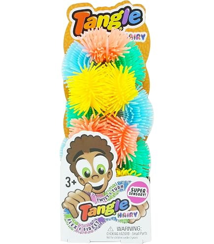 TANGLE Jr Fuzzies Orange – Sensorisches Fidget Spielzeug, Weich & Flauschig