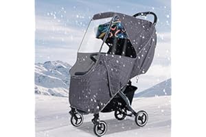XGOPTS Baby Stroller Cold Weather Shield Winter Universal Windproof Stroller Rain Cover Protection Travel Baby Pram Rain Cover Pushchairs Accessories Dust Snow Protection Weather Shield for Outdoor