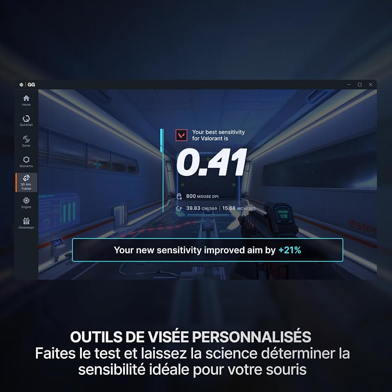 Aerox 3 Wireless Gen 2 - Souris 68 g, Polling Rate 4K (4000 Hz), Capteur Optique 26K DPI, Batterie 200h, Étanchéité IP54, Switchs 80 Millions de Clics, RGB, Patins 100% PTFE, Shadow