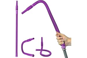 BERNINI FOUNTAINS Bernini FlexEnd Garden Wand, Flexible Hose Sprayer with Fireman Nozzle for Versatile Watering and Cleaning - 31" Reach, Purple