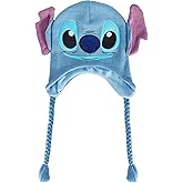 Disney's Lilo and Stitch Acrylic Winter Peruvian Beanie with Tassels, Blue