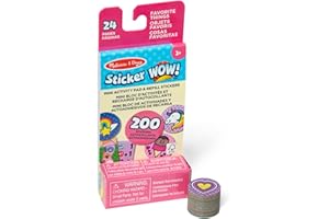 Melissa & Doug Sticker Wow!™ Mini Activity Pad and 200+ Refill Stickers for Sticker Stamper Arts and Crafts Fidget Toy Collectibles – Assorted Favorite Things Stickers - FSC-Certified