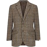 Walker and Hawkes Harris Tweed Blakemore Blazer for Men - Hand-Woven Wool Tweed Jacket with Polyester Lining, Regular Fit