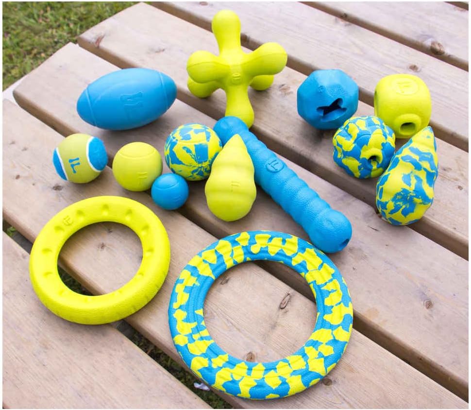 Foaber Foam and Rubber Hybrid Dog Activity Play Chew Bounce Ball, Small, Green - Image 4
