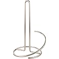Spectrum Euro Paper Towel Holder Supreme (Satin Nickel) - Storage Organization for Kitchen Counter, Pantry, Laundry, Apartmen