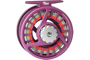M MAXIMUMCATCH Maxcatch Tino Fly Fishing Reel, Large Arbor All Aluminum with CNC Cutting Trout Fly Reels, 3/4 5/6 7/8wt