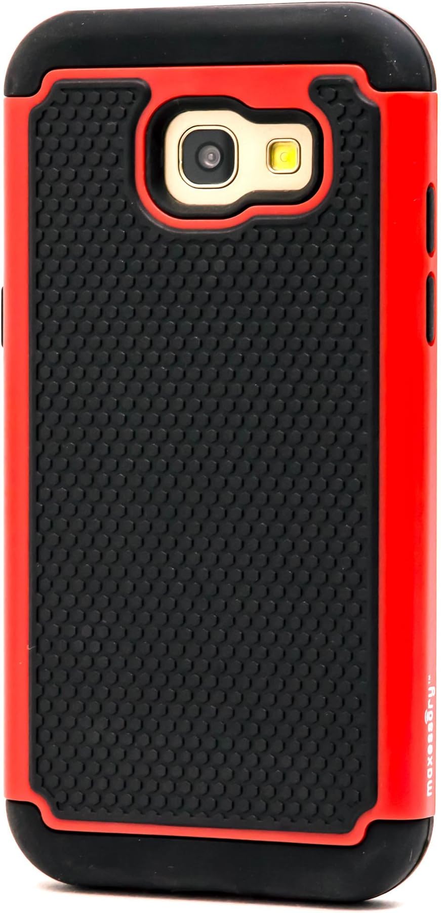 Galaxy A5 2017 Case, Maxessory Red Haven Slim Shock-Proof Rugged Tough Protector Armor Shell w/Durable Ultra-Slim Impact Protection TPU Thin Grip Cover
