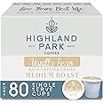 Highland Park Coffee Single Serve Pods Compatible with Keurig K Cup Brewers, Vanilla Bean, 80 Count