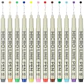 STANBLUE 12 Colored Micro Pens 05, Fineliner pens Waterproof Archival Ink Micro Pen Set, Drawing Art Pens for Illustrating, Journaling, Bible Zentangle Supplies