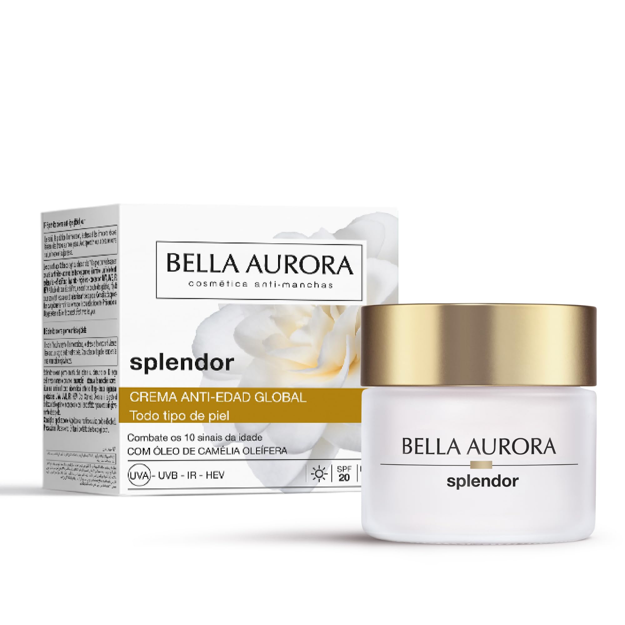Bella Aurora, Splendor 10, Anti-Ageing Day Cream 50+ Years, Anti-Wrinkle & Anti-Blemish Face Cream, Moisturising Face Treatment for Women, SPF 20 (Day Cream)