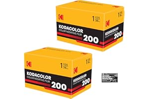 Kodak Kodacolor 200 Color Negative Film (35mm Roll Film, 36 Exposures) - 2-Pack with Microfiber Cleaning Cloth