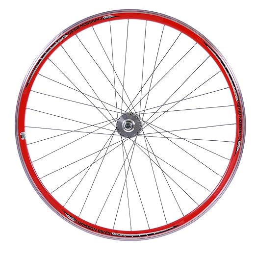 FIXI FAHRRAD LAUFRAD VORDERRAD HINTERRAD 28' 700C ETRTO 622 für FIXED GEAR SINGLE SPEED Red