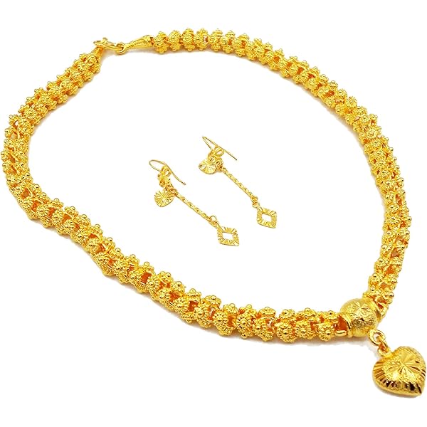 Collier Pendant Dragon En Jade Foncé Sur Chaîne Or Jaune 24 Carats - 24 Pouces