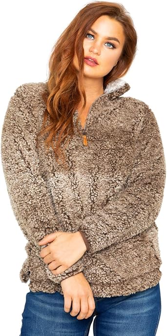 sherpa pullover women's amazon