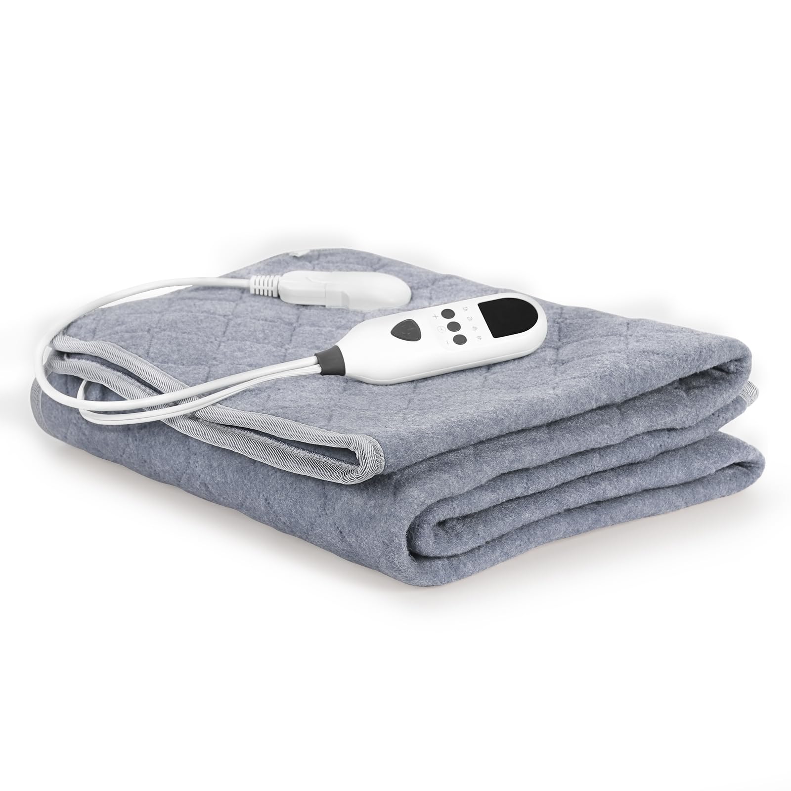 Photo 1 of Heated Mattress Pad Mini Twin Size, 31.5" x 63" Electric Mattress Pad with Digital Controller, 9 Heat Settings, 1-6 Hours Auto Shut Off, Fast Heating, Machine Washable, Gray