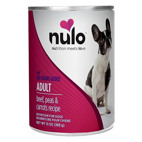 NULO GRAIN-FREE BEEF, PEAS & CARROTS RECIPE ADULT WET CANNED DOG FOOD, 13 OUNCE, 12 CANS