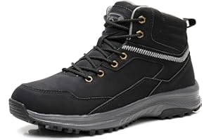 UPSOLO Men's Winter Warm Snow Work Boots