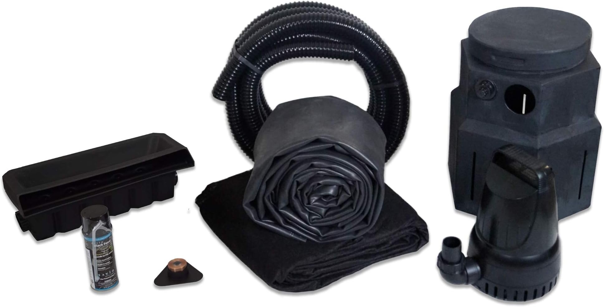 HALF OFF PONDS Pond Free Cascade 4100 Waterfall Kit with 15' x 25' EPDM Liner and 4,100 GPH Pump - PMDP0