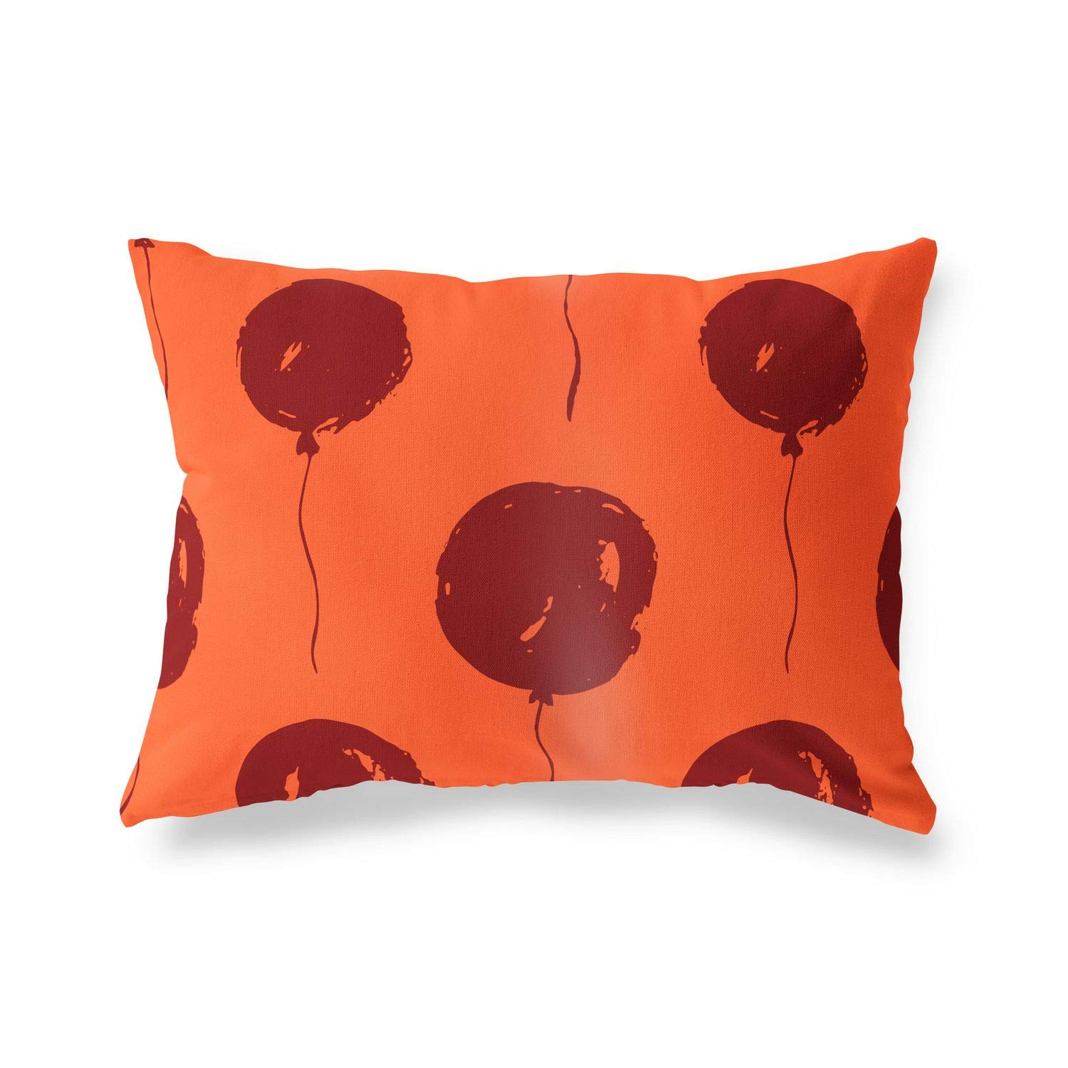 Bonamaison Decorative Cushion Cover Orange & Bordeux, Throw Pillow Covers, Home Decorative Pillowcases for Livingroom, Sofa, Bedroom, Size: 35x50 Cm - Designed and Manufactured in Turkey