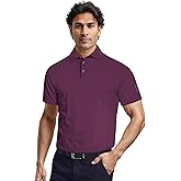 PGA Tour Mens Solid Cooling Texture Short Sleeve Golf Polo Shirt