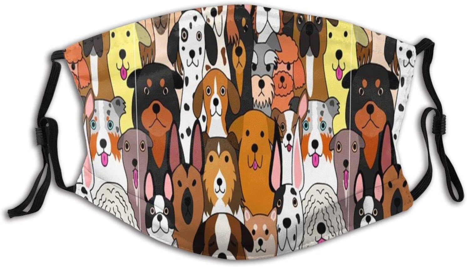 LucaSng Dogs Colorful Fashion Washable Anti Dust Mask Face Mouth Mask,Fashion Reusable Washable Outdoor Unisex Mask