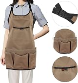 Discoball Oxford Cloth Garden Apron with 13 Pockets Waterproof Wear-Resistant view 4